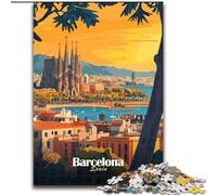1000 Pieces Jigsaw Puzzle for Adults& Teens Barcelona Cityscape Challenging Game And Family Play Secret Santa Gifts (50x70cm) 1000pcs