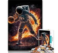 1000 Pieces Jigsaw Puzzle For Adults Teens Basketball Astronaut Space Jigsaw,is Ideal As Gifts for The Whole Family Suitable for And 14 (size 75x50cm)