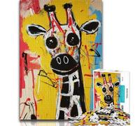 1000 Pieces Jigsaw Puzzle For Adults Teens Basquiat Giraffe Puzzles for Teenagers,Educational Games Home Decoration Unique Home Decor And Gifts 75x50cm