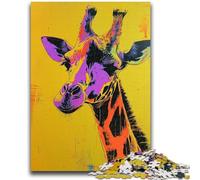 1000 Pieces Jigsaw Puzzle For Adults Teens Basquiat Giraffe Teenager Jigsaw,Classic Educational Games Beautiful Decoration (50x75cm)