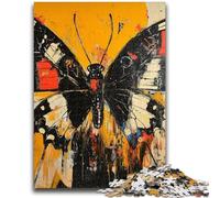 1000 Pieces Jigsaw Puzzle for Adults& Teens Basquiat Style Butterfly Stress Reliever Difficult Challenge Enhance Love between Couples 38x26cm
