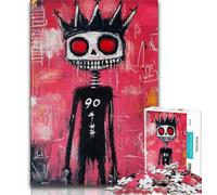 1000 Pieces Jigsaw Puzzle For Adults Teens Basquiat-style Skeleton King,Educational Games Home Decoration Unique Home Decor And Gifts 38x26cm
