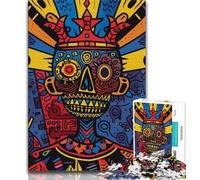 1000 Pieces Jigsaw Puzzle for Adults& Teens Basquiat-style Skull Crown Teenager Puzzles,Educational Games Home Decoration Suitable for Desktop Decoration (size 75x50cm)
