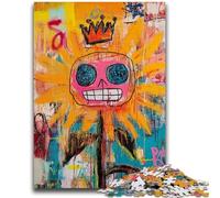 1000 Pieces Jigsaw Puzzle for Adults& Teens Basquiat-style Sunflowers 1000 Pieces for Teenagers,Brain Teaser - Birthday Gift for Men (38x26cm)