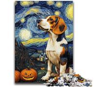 1000 Pieces Jigsaw Puzzle For Adults Teens Beagle at Night Teenager Puzzles,Educational Toy Funny Family Games Unique Home Decor (38x26cm)