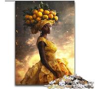 1000 Pieces Jigsaw Puzzle For Adults Teens Beautiful African Woman, Stress Reliever Difficult Challenge Home Decoration Toys (size 50x75cm)