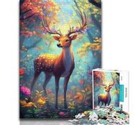 1000 Pieces Jigsaw Puzzle for Adults& Teens Beautiful Deer 1000 Pieces for Adults,Fun Activity for Home, Rainy Days Toys, Birthday Gifts 75x50cm