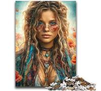1000 Pieces Jigsaw Puzzle for Adults& Teens Beautiful Female Dark Angel Stress Reliever Difficult Challenge Deal As Gifts for The Whole Family 50x75cm