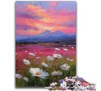 1000 Pieces Jigsaw Puzzle For Adults Teens Beautiful Field of Flowers 1000 Pieces for Teenagers,Stress Reliever Difficult Challenge Home Decoration Toys (50x75cm)