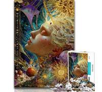 1000 Pieces Jigsaw Puzzle For Adults Teens Beautiful Golden Girl,Help The Brain Exercise Addictive Toys to Cultivate Patience Perfect Decoration (38x26cm)