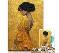 1000 Pieces Jigsaw Puzzle For Adults Teens Beautiful Golden Girl Jigsaw,Challenging Game Toys Wall Decoration Unique Birthday And Xmas Gifts (size 75x50cm)