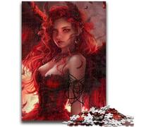 1000 Pieces Jigsaw Puzzle for Adults& Teens Beautiful Lady Demon with Wings, for Age 14+ Suitable for Couples Fun at Home Activities, Birthday Present,Travel Gifts 26X38CM