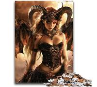 1000 Pieces Jigsaw Puzzle for Adults& Teens Beautiful Lady Demon with Wings for Educational Game Challenge Toy Unique Home Decor And Gifts 50x75cm