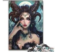 1000 Pieces Jigsaw Puzzle for Adults& Teens Beautiful Lady Demon with Wings, Learning Educational for Is Ideal As A Gift for The Whole Family (Size 26x38cm)