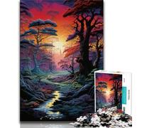 1000 Pieces Jigsaw Puzzle for Adults& Teens Beautiful Sunset Scenery Teenager Puzzles,Educational Games Home Decoration Suitable for Desktop Decoration (size 75x50cm)
