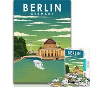 1000 Pieces Jigsaw Puzzle for Adults& Teens Berlin Germany Travel Art,Learning Educational Toys Family Games Suitable for Desktop Decoration (38x26cm)