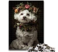 1000 Pieces Jigsaw Puzzle for Adults& Teens Bichon Frise Dog Learning Educational Toy for Is Ideal As A Gift for The Whole Family 50x75cm