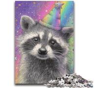 1000 Pieces Jigsaw Puzzle for Adults& Teens Birthday Raccoon Stress Reliever Difficult Challenge Deal As Gifts for The Whole Family 50x75cm