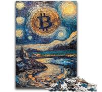 1000 Pieces Jigsaw Puzzle For Adults Teens Bitcoin Logo 1000 Pieces for Adults,Staycation Kill Time with Matching Poster And Trivia Sheet (50x75cm)