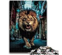 1000 Pieces Jigsaw Puzzle for Adults& Teens Black And White Lion Learning Educational Toy for Is Ideal As A Gift for The Whole Family 26x38cm