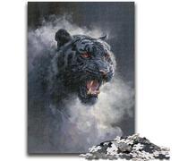 1000 Pieces Jigsaw Puzzle For Adults Teens Black And White Tiger Learning Educational Toys Fun at Home Activities, Birthday Present,Travel Gifts 38x26cm