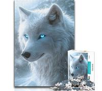 1000 Pieces Jigsaw Puzzle For Adults Teens Black And White Wolf 1000 Piece Jigsaw,Birthday Present, Gifts, Wall Art for Ages 14+ (size 75x50cm)
