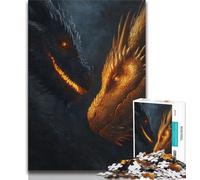 1000 Pieces Jigsaw Puzzle for Adults& Teens Black Gold Flying Dragon Teenager Jigsaw,Classic Educational Games Beautiful Decoration (size 38x26cm)