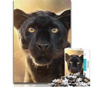 1000 Pieces Jigsaw Puzzle For Adults Teens Black Leopard,Decompressing Intellectual Educational Toy Is Ideal As Gifts for The Whole Family (38x26cm)