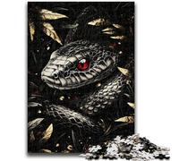 1000 Pieces Jigsaw Puzzle For Adults Teens Black Snake Puzzles for Teenagers,Decompressing Intellectual Educational Toy Perfect Decoration (50x75cm)