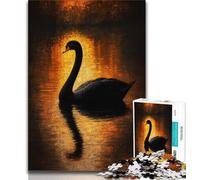 1000 Pieces Jigsaw Puzzle for Adults& Teens Black Swan,Challenging To Complete But Fun And Humorous Unique Birthday And Gifts (38x26cm)