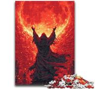1000 Pieces Jigsaw Puzzle for Adults& Teens Blood Moon Ninja Adult Jigsaw,Birthday Present, Gifts, Wall Art for Age 14 Years Up (50x75cm)