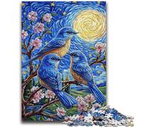 1000 Pieces Jigsaw Puzzle For Adults Teens Bluebird on The Tree Stress Reliever Difficult Challenge Is Ideal As Gifts for The Whole Family 50x75cm