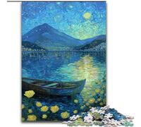 1000 Pieces Jigsaw Puzzle for Adults& Teens Boat Under The Night Sky, for Age 14 Years And over Home Decor As A Gift for The Whole Family And Friends (Size 50x75cm)