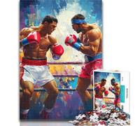 1000 Pieces Jigsaw Puzzle For Adults Teens Boxer Battle 1000 Pieces for Teenagers,Stress Reliever Difficult Challenge Home Decoration Toys 50x75cm