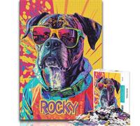 1000 Pieces Jigsaw Puzzle for Adults& Teens Boxer Dog Adult Jigsaw,Birthday Present, Gifts, Wall Art for Age 14 Years Up 26x38cm