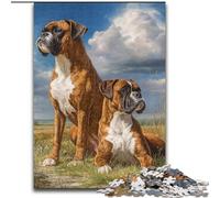1000 Pieces Jigsaw Puzzle For Adults Teens Boxer Dog, Fun Activity for Home, Rainy Days Toys, Birthday Gifts (Size 26x38cm)