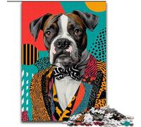 1000 Pieces Jigsaw Puzzle for Adults& Teens Boxer Dog, Learning Educational Toys Unique Birthday And Gifts for Age 14+ (Size 50x75cm)