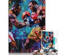 1000 Pieces Jigsaw Puzzle For Adults Teens Boxer,Stress Reliever Difficult Challenge Every Piece Is Unique - Challenging Family Fun Game 50x75cm