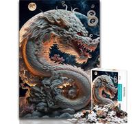 1000 Pieces Jigsaw Puzzle For Adults Teens Brave Dragon 1000 Piece Puzzle,Game Toys Every Piece Is Unique - Challenging Family Fun Game (size 75x50cm)