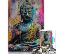 1000 Pieces Jigsaw Puzzle For Adults Teens Buddha Graffiti 1000 Pieces for Teenagers,Brain Teaser - Birthday Gift for Men (size 75x50cm)