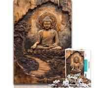 1000 Pieces Jigsaw Puzzle For Adults Teens Buddha Statues, Fun at Home Activities,Artists Collection, Fine Art for Age 14 Years Up 38x26cm