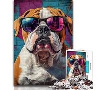 1000 Pieces Jigsaw Puzzle for Adults& Teens Bulldog,Educational Games Home Decoration Is Ideal As A Gift for The Whole Family (38x26cm)