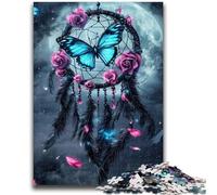 1000 Pieces Jigsaw Puzzle For Adults Teens Butterfly Dream Catcher Learning Educational Toys Fun at Home Activities, Birthday Present,Travel Gifts 38x26cm