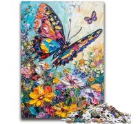 1000 Pieces Jigsaw Puzzle for Adults& Teens Butterfly on The Flowers Learning Educational Toy for Is Ideal As A Gift for The Whole Family 26x38cm