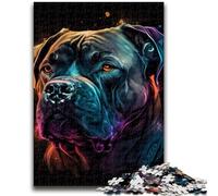 1000 Pieces Jigsaw Puzzle For Adults Teens Cane Corso Colorful Stress Reliever Staycation Kill Time with Matching Poster And Trivia Sheet 26x38cm
