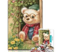 1000 Pieces Jigsaw Puzzle For Adults Teens Cartoon Teddy Bear Adult Jigsaw,Challenging Game Toys Wall Decoration Unique Birthday And Xmas Gifts 26x38cm