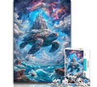 1000 Pieces Jigsaw Puzzle For Adults Teens Castle on The Turtle's Back,Help The Brain Exercise Addictive Toys to Cultivate Patience Artists Collection,Fine Art 75x50cm