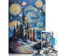 1000 Pieces Jigsaw Puzzle for Adults& Teens Castle Under The Stars 1000 Pieces for Adults,Birthday Present, Gifts, Wall Art for Age 14 Years Up (size 38x26cm)