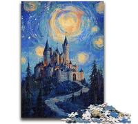 1000 Pieces Jigsaw Puzzle For Adults Teens Castle Under The Stars Challenging Game Toys for Is Ideal As A Gift for The Whole Family 50x75cm