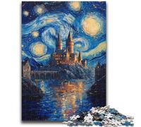 1000 Pieces Jigsaw Puzzle For Adults Teens Castle Under The Stars Challenging Game Toys for Is Ideal As A Gift for The Whole Family 50x75cm